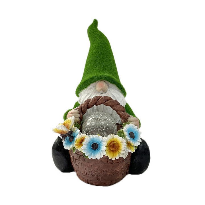 Solar Garden Gnome Light, Resin Welcome Decor
