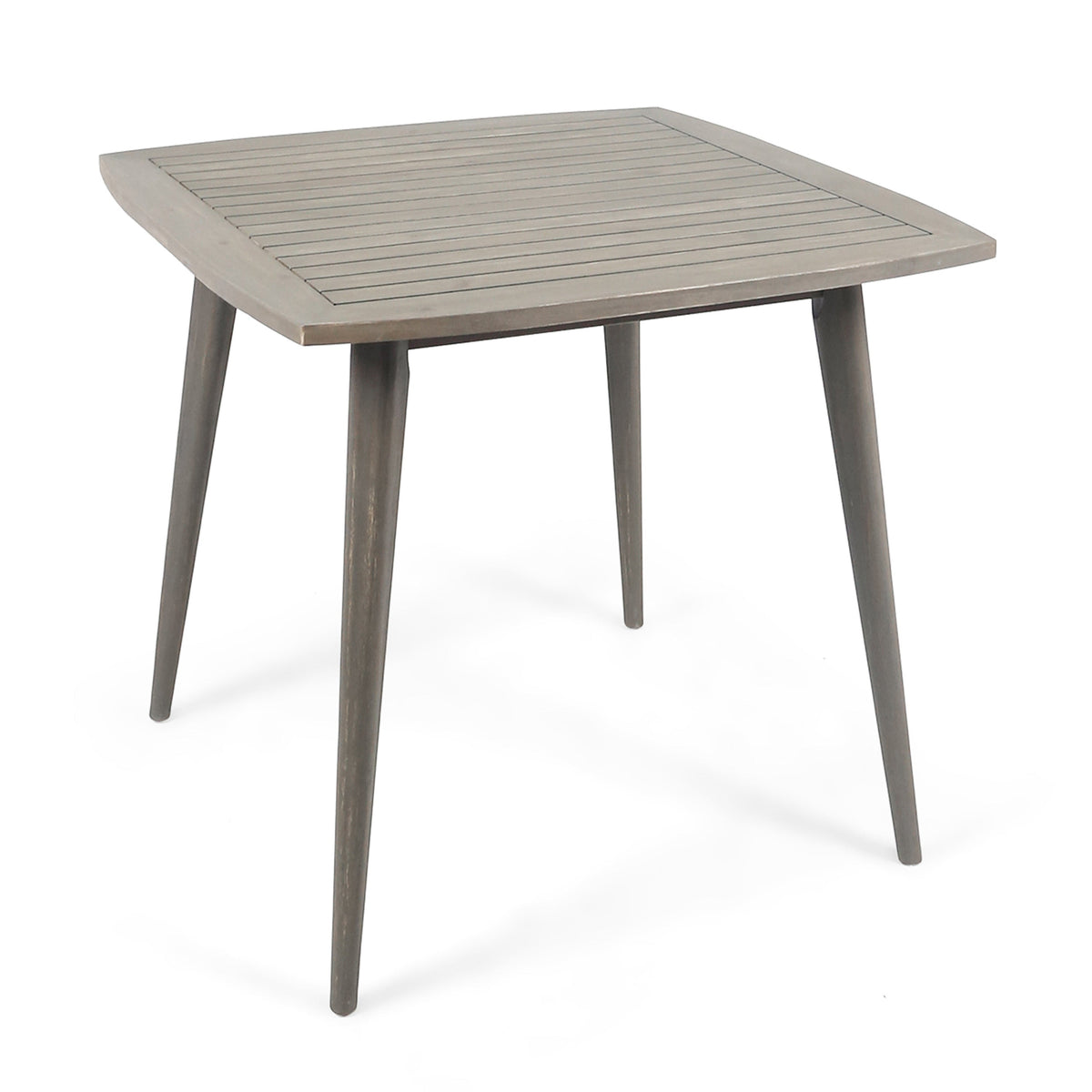 Weathered Gray Acacia Outdoor Side Table for Patios