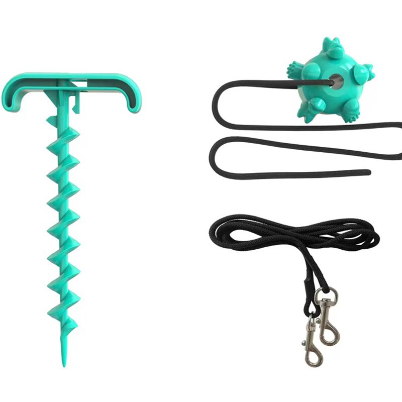 Outdoor Dog Tie-Out Stake Set for Secure Yard Play