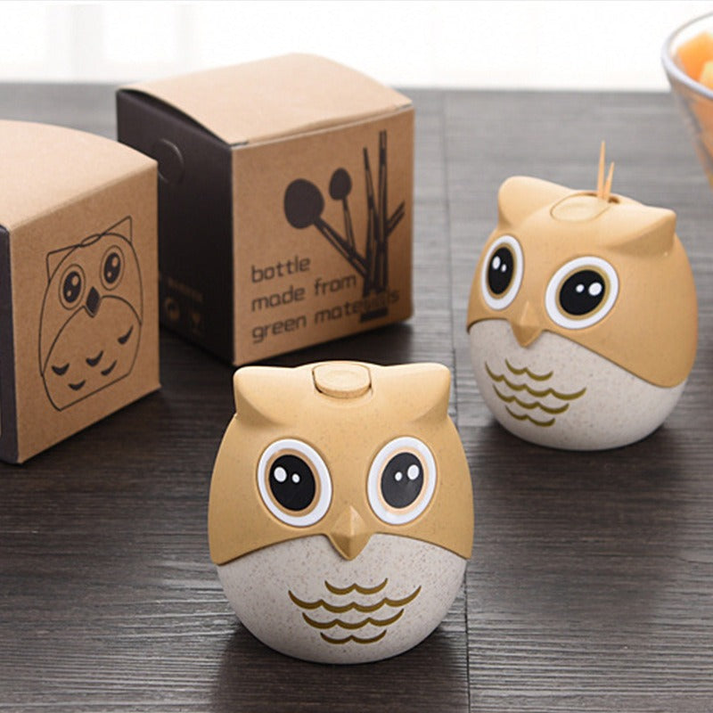 Owl Toothpick Dispenser, One Pick Per Press