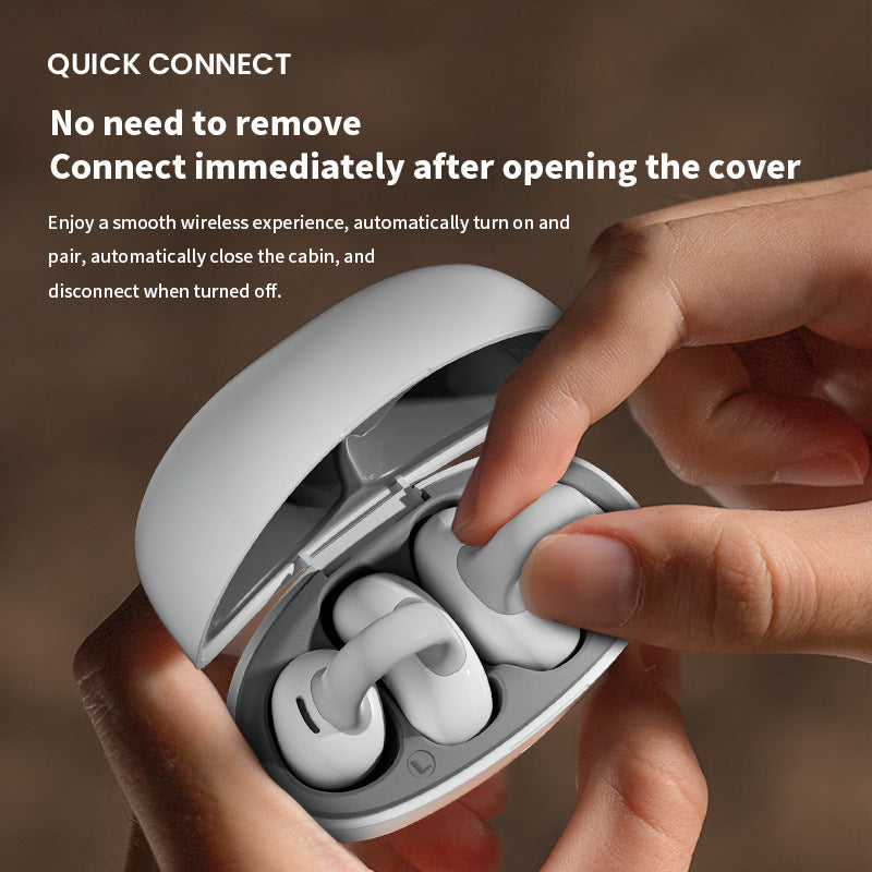Open-Ear Wireless Earclip Earphones with 60H Battery