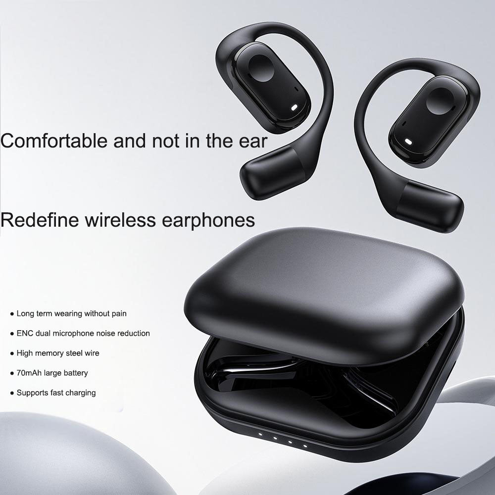 Open-Ear Wireless Earbuds with Noise-Reduction Mic