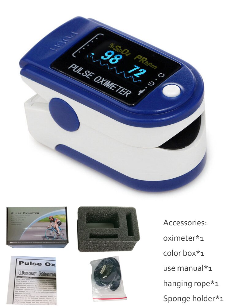 Fingertip Pulse Oximeter with OLED Display and SpO2