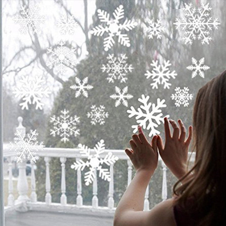 Christmas Snowflake Window Decals For A Winter Wonderland