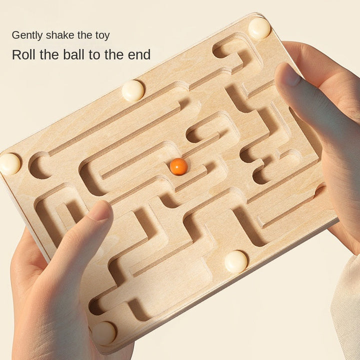 Wooden Balance Maze Board for Screen-Free Focus Play