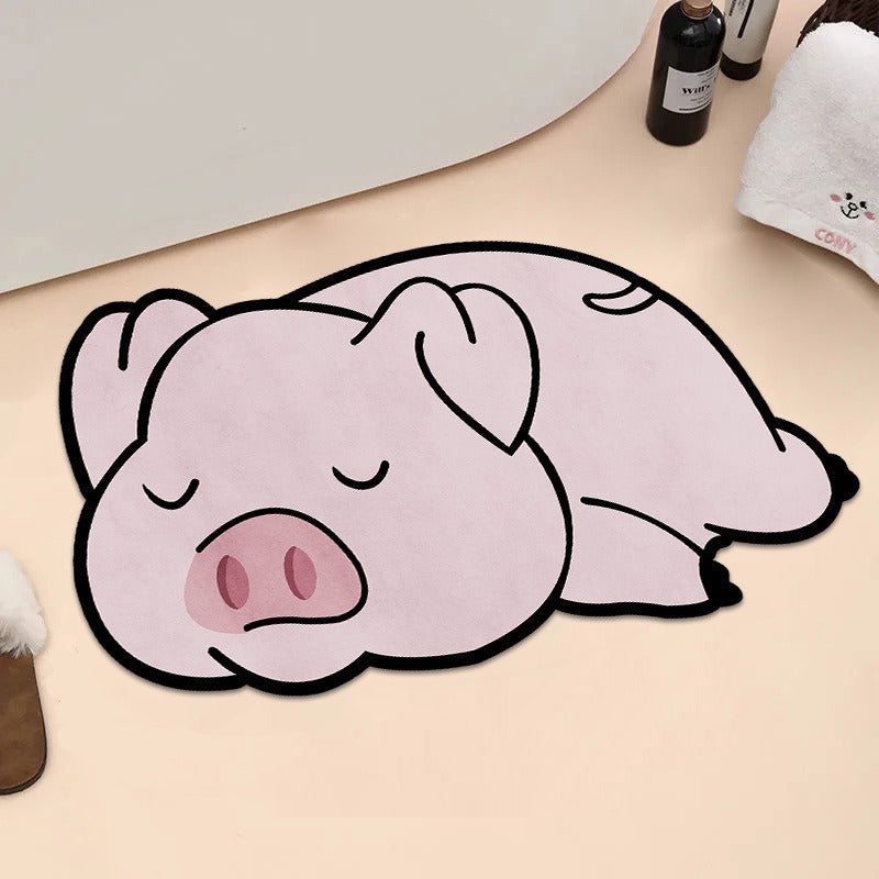 Panda Bathroom Floor Mat for Soft, Non-Slip Comfort