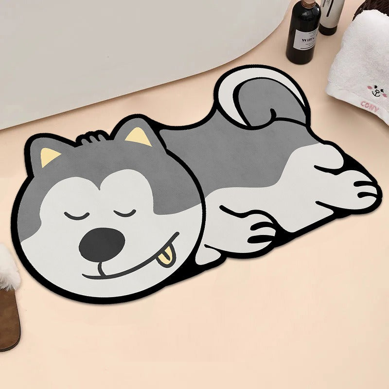 Panda Bathroom Floor Mat for Soft, Non-Slip Comfort