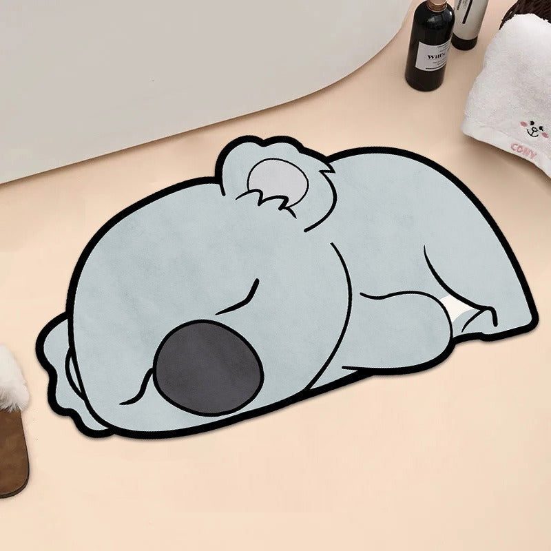 Panda Bathroom Floor Mat for Soft, Non-Slip Comfort