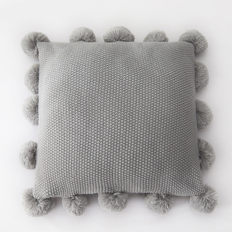 Nordic Pom-Pom Cushion Cover for Cozy Sofa Comfort