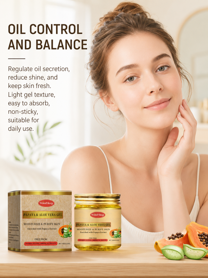 Papaya Aloe Vera Gel — Oil Control Moisturiser for Oily Skin