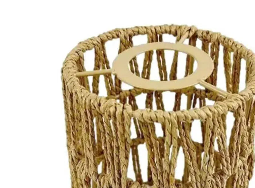 Handwoven Paper Rope Lampshade for Warm Boho Light