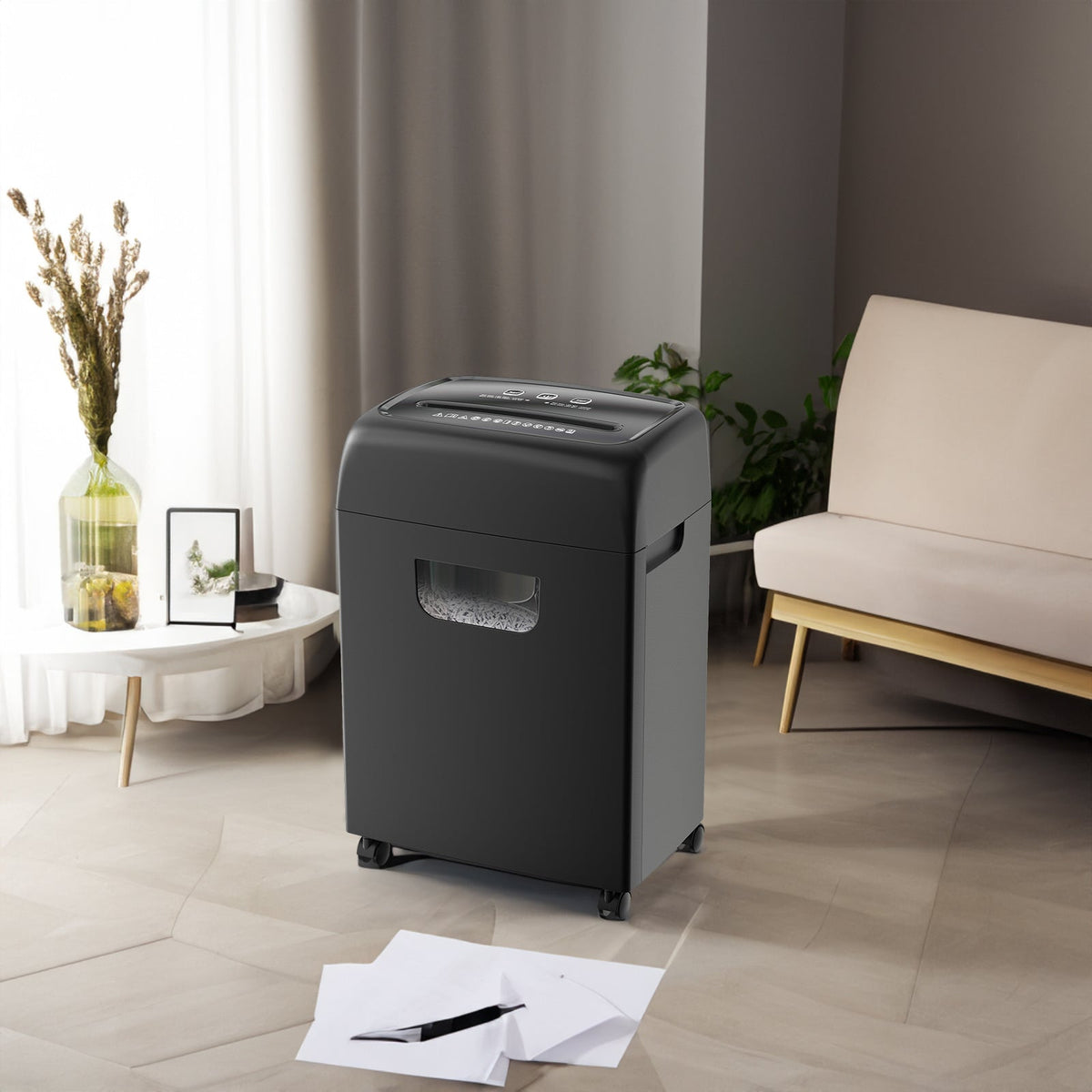 Quiet Cross Cut Paper Shredder for Home Office Security