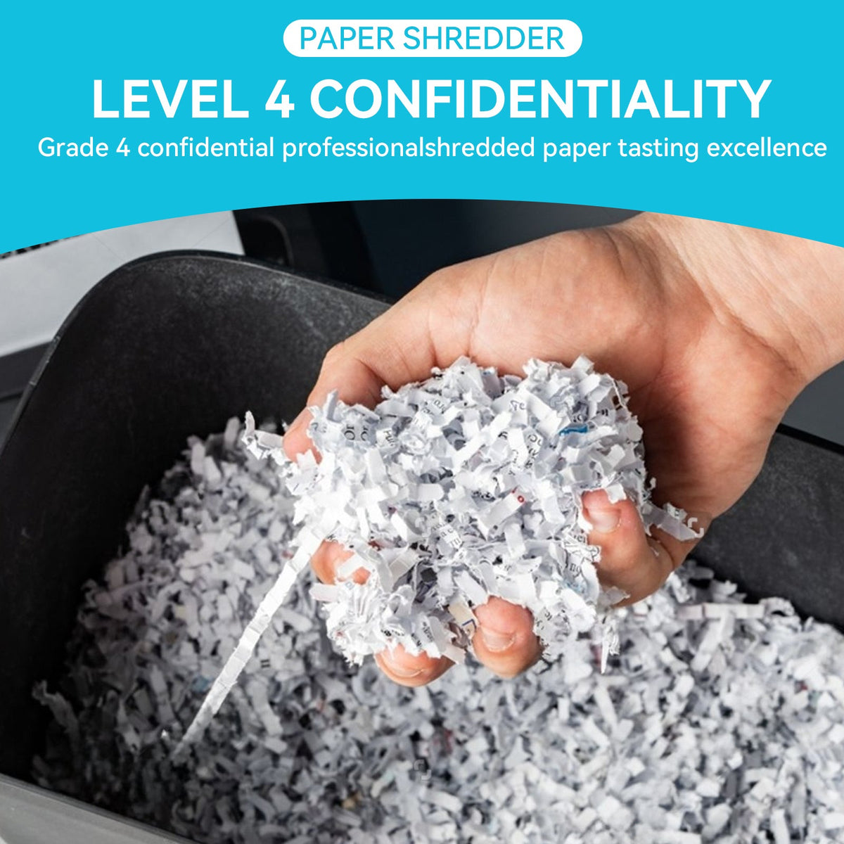 Quiet Cross Cut Paper Shredder for Home Office Security
