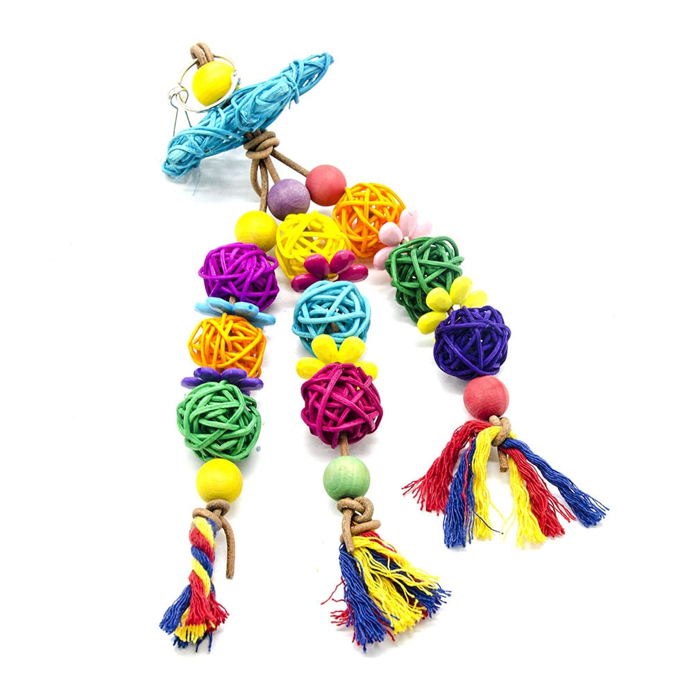 Parrot Cage Toy for Active Climbing and Chewing Play