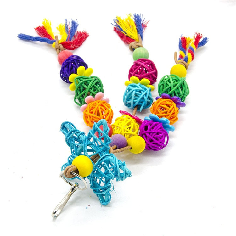 Parrot Cage Toy for Active Climbing and Chewing Play