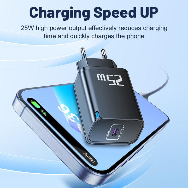Compact USB-C PD Fast Charger Plug for Home and Travel