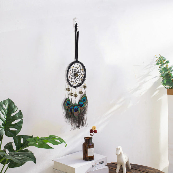 Peacock Feather Dream Catcher Wall Decor Statement