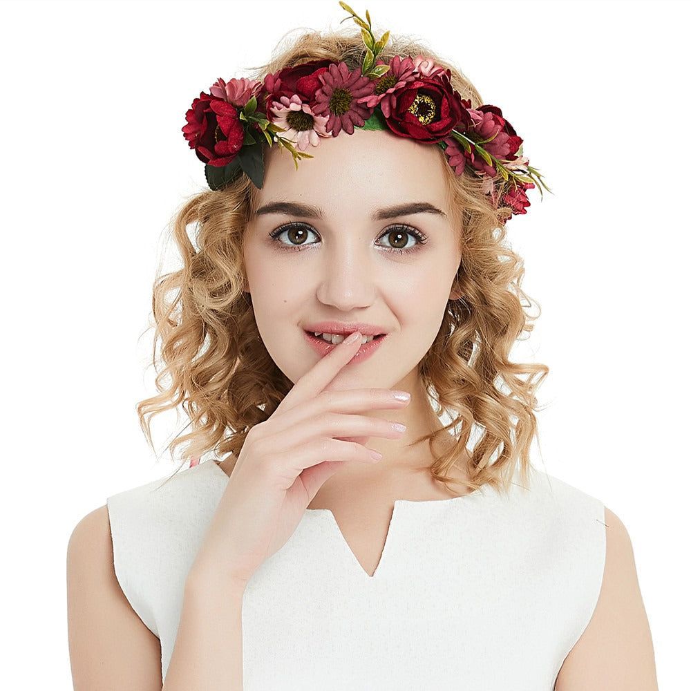 Pearl Velvet Flower Headband for Weddings & Photo Shoots