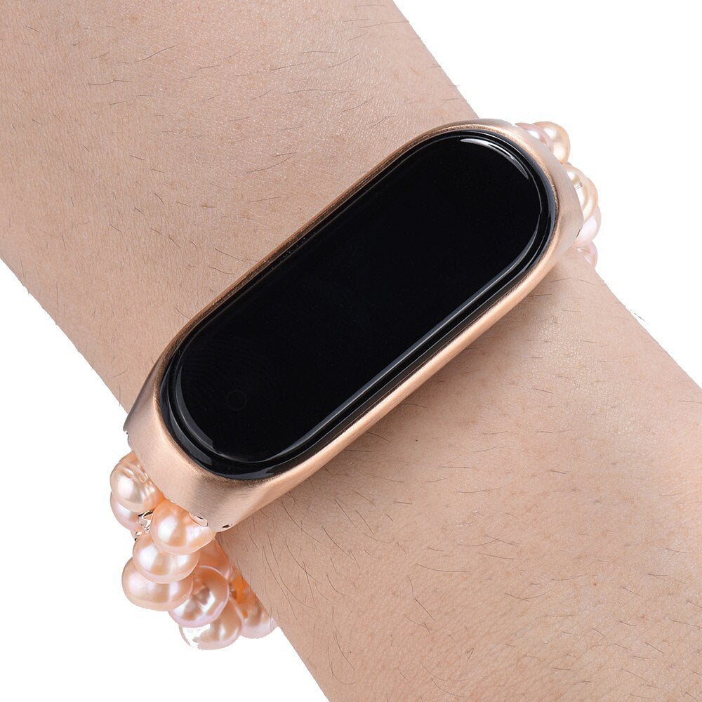 Pearl Wristband Strap for Mi Band 3 & 4 Jewelry Style