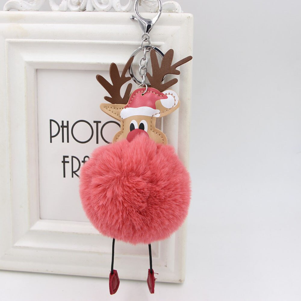 Christmas Reindeer Plush Bag Charm & Tree Ornament