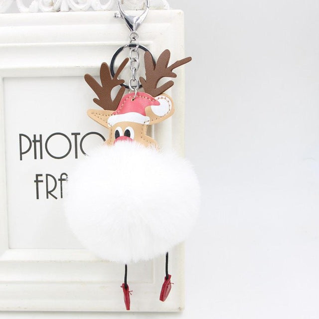 Christmas Reindeer Plush Bag Charm & Tree Ornament