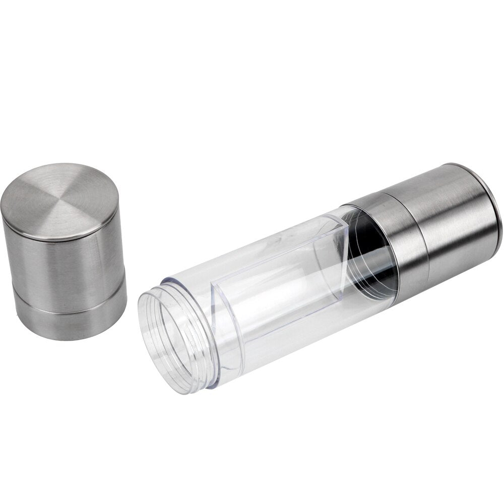 Stainless Steel Salt and Pepper Grinder, 2-in-1 Manual Mill