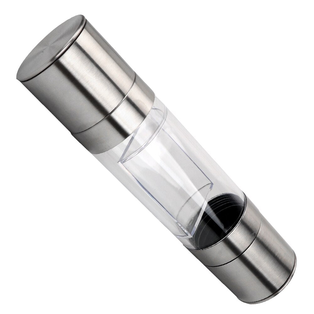 Stainless Steel Salt and Pepper Grinder, 2-in-1 Manual Mill