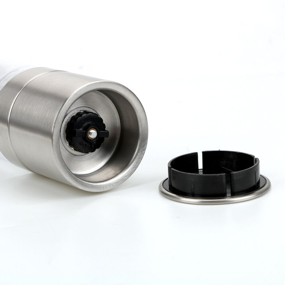 Stainless Steel Salt and Pepper Grinder, 2-in-1 Manual Mill