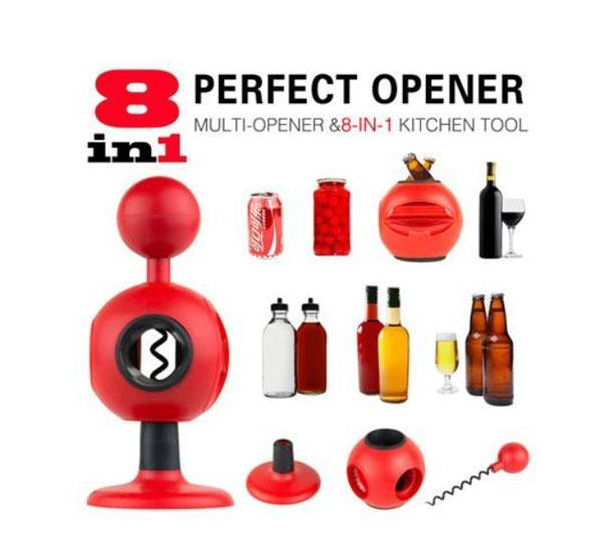 8-in-1 Multi-Function Bottle Opener for Home Bars & Kitchen