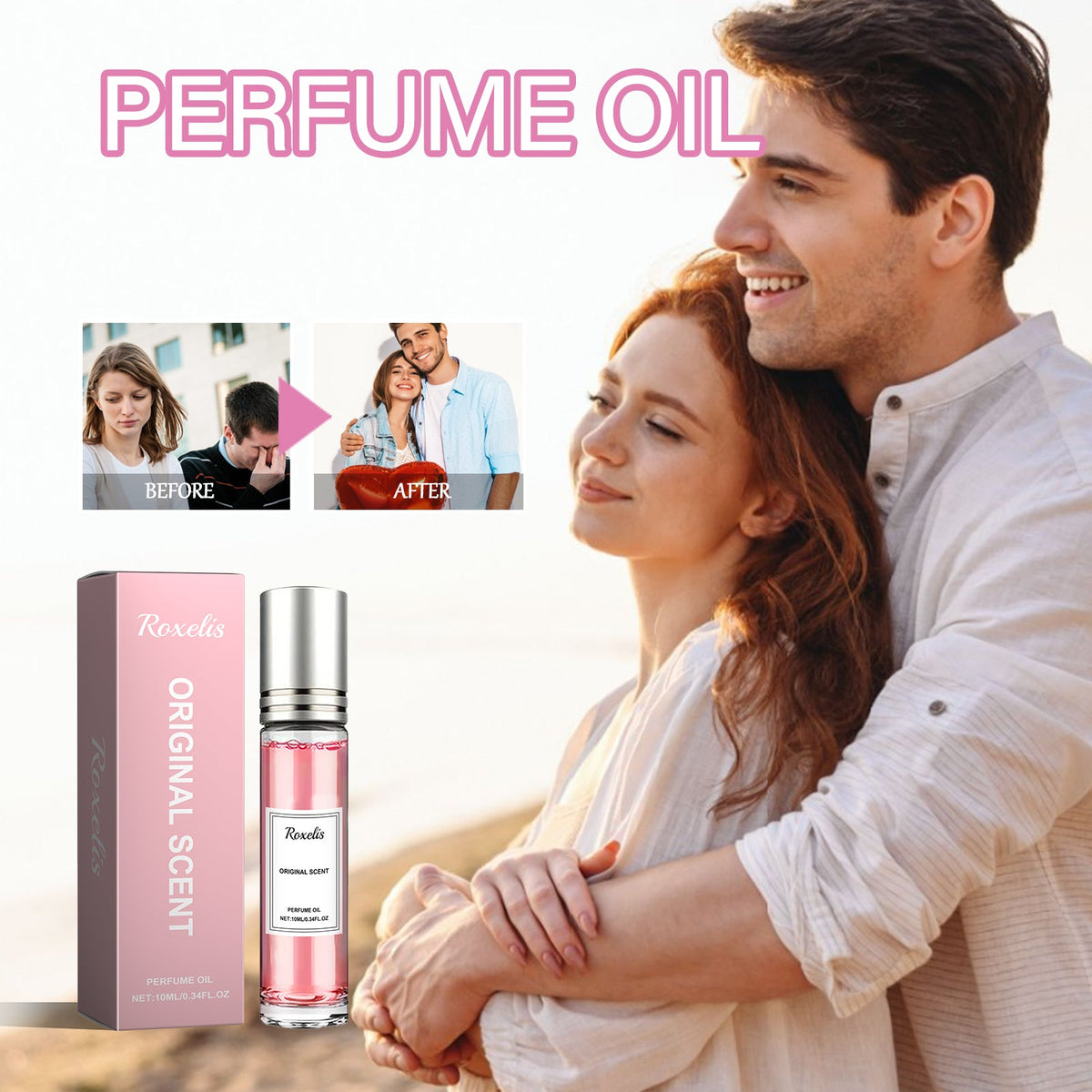 Rose Perfume Oil - Portable Long-Lasting Fragrance Duo