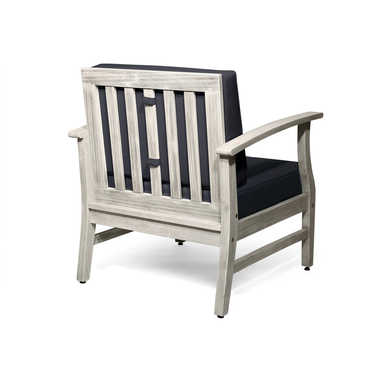 Light Grey Patio Lounge Chair with Deep Cushions