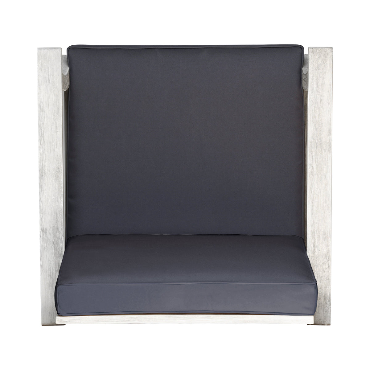 Light Grey Patio Lounge Chair with Deep Cushions