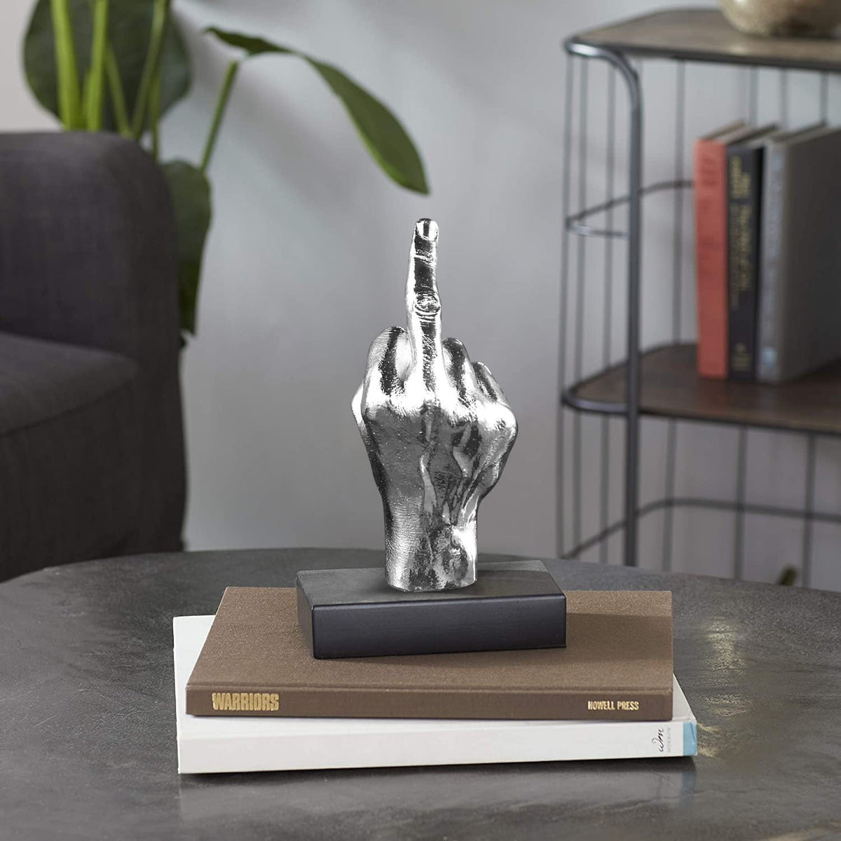 Middle Finger Statue for Edgy Statement Home Decor