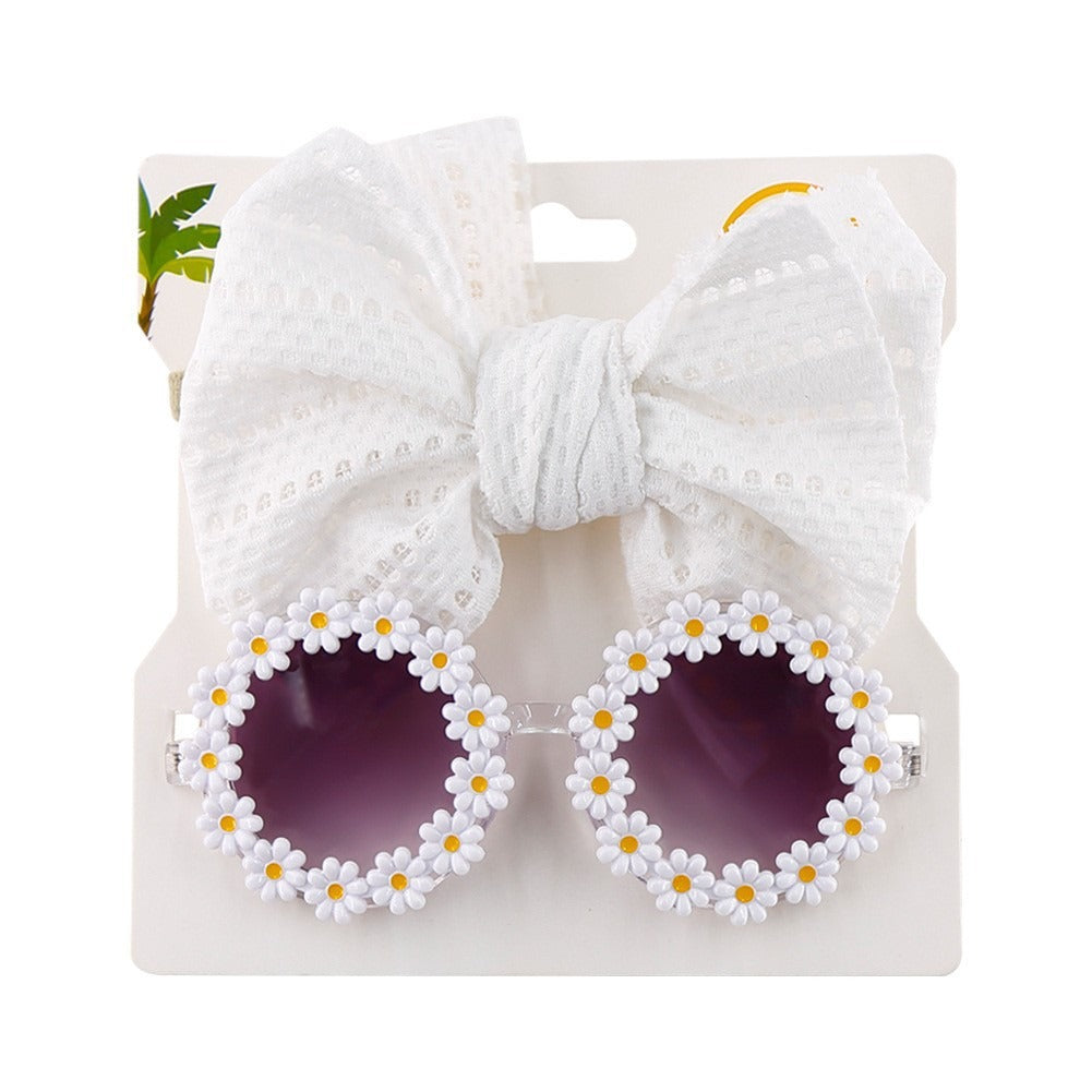 Girls' Sunglasses & Bow Headband Set | Sun-Ready Style
