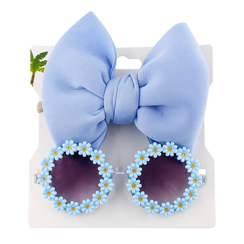 Girls' Sunglasses & Bow Headband Set | Sun-Ready Style
