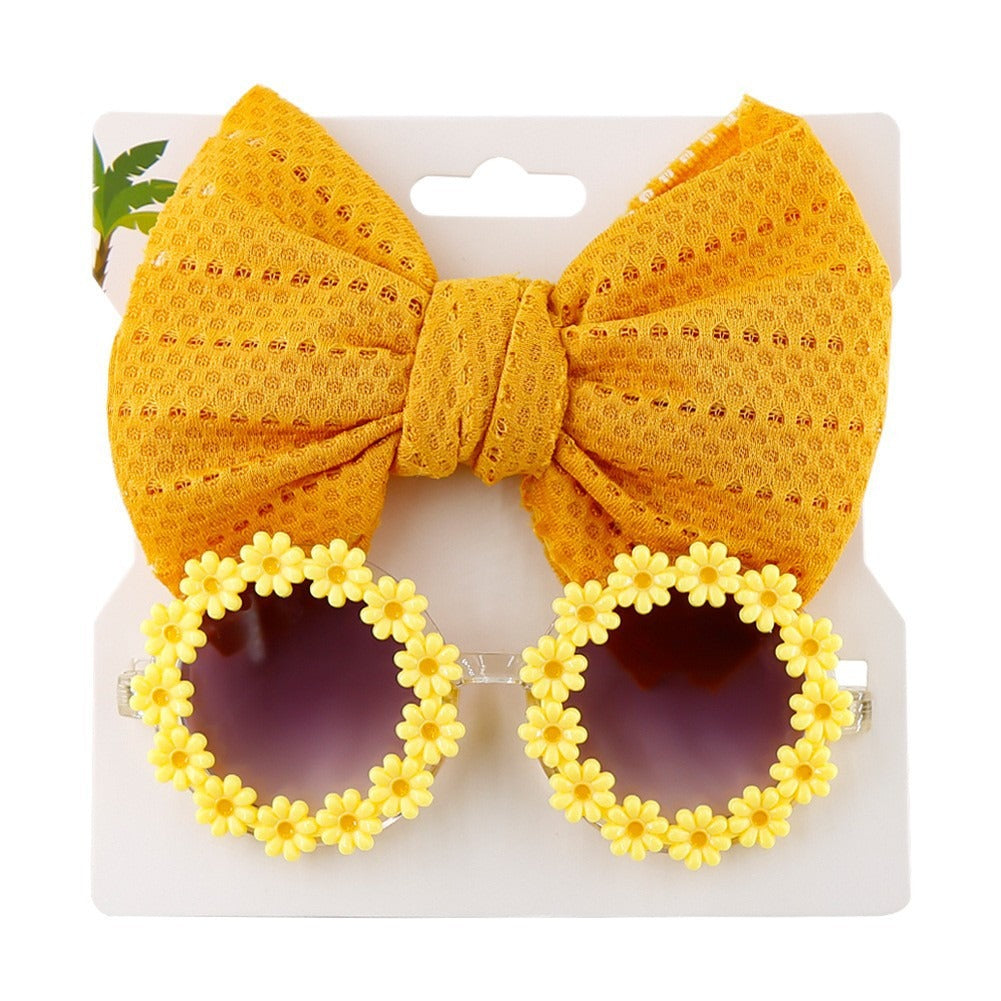 Girls' Sunglasses & Bow Headband Set | Sun-Ready Style