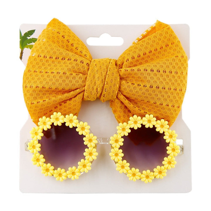 Girls' Sunglasses & Bow Headband Set | Sun-Ready Style