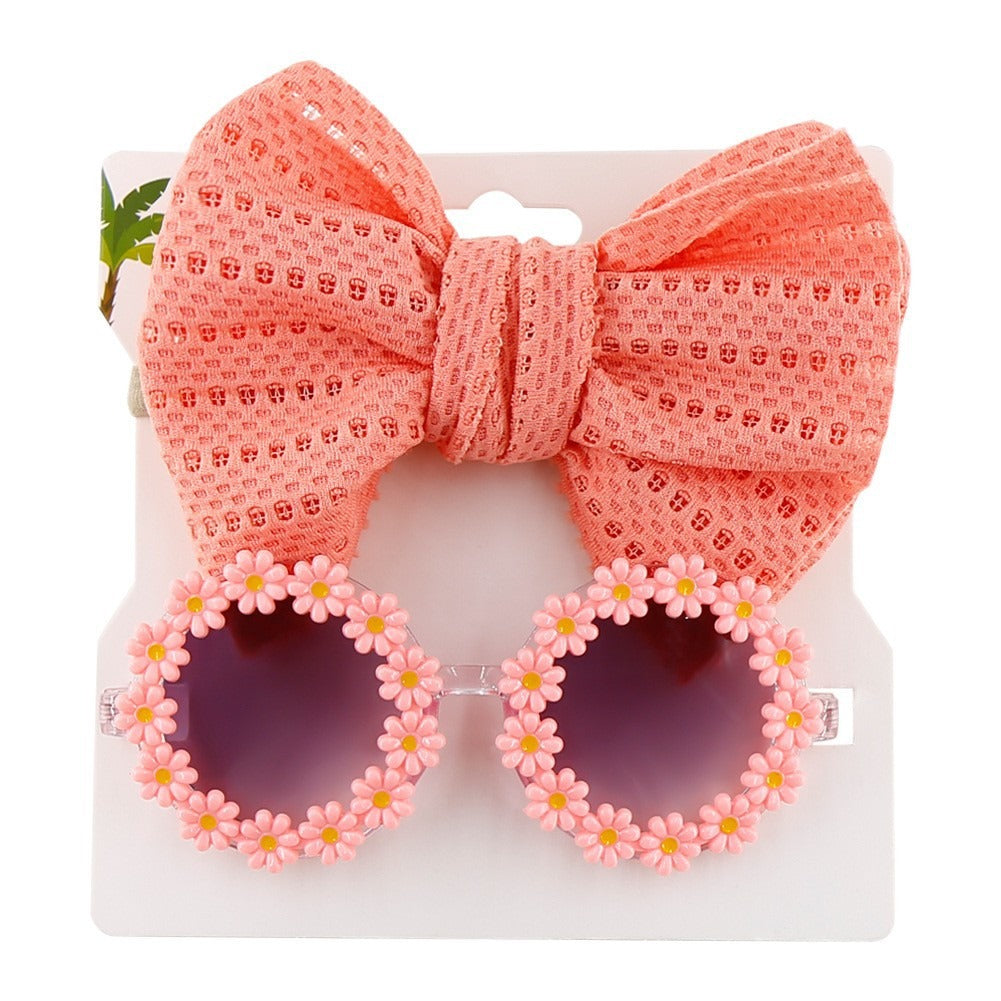 Girls' Sunglasses & Bow Headband Set | Sun-Ready Style