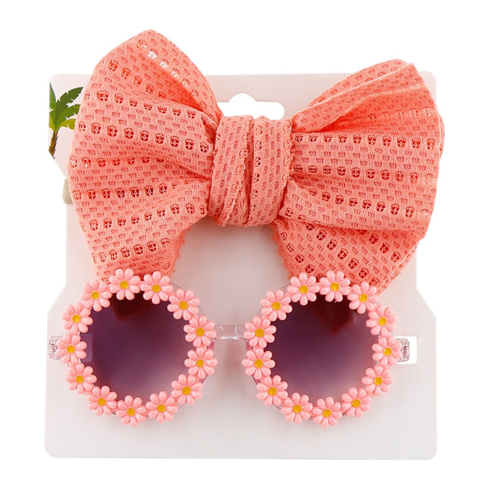 Girls' Sunglasses & Bow Headband Set | Sun-Ready Style