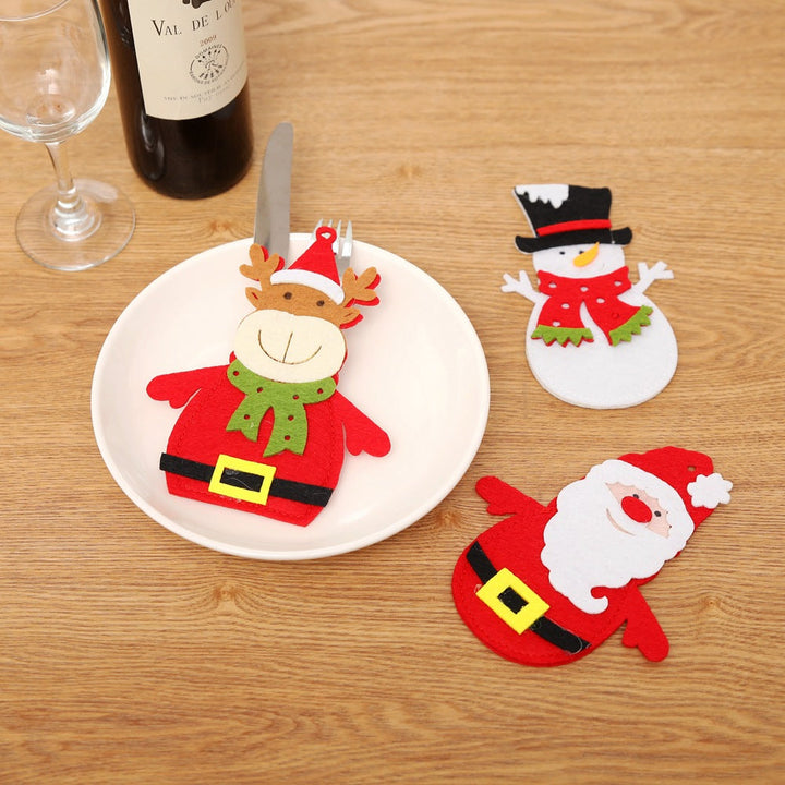 Christmas Cutlery Covers for Festive Table Settings