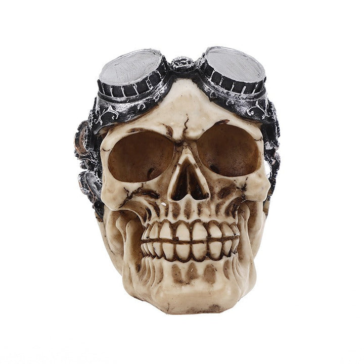 Steampunk Skull Ornament – Gothic Industrial Decor