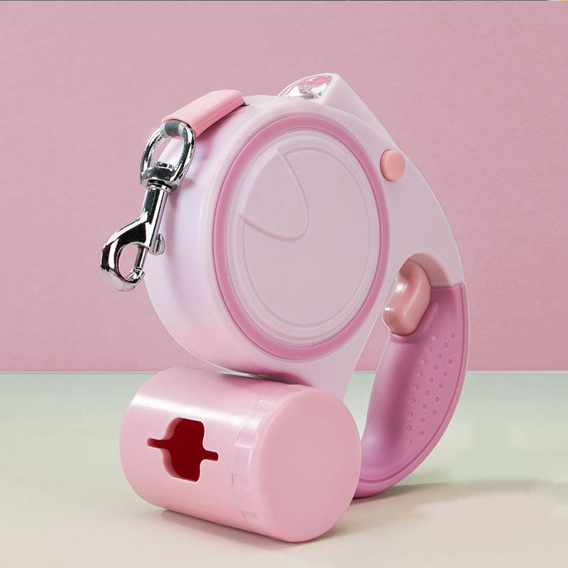 Retractable Pet Leash With Built-In Light for Walks
