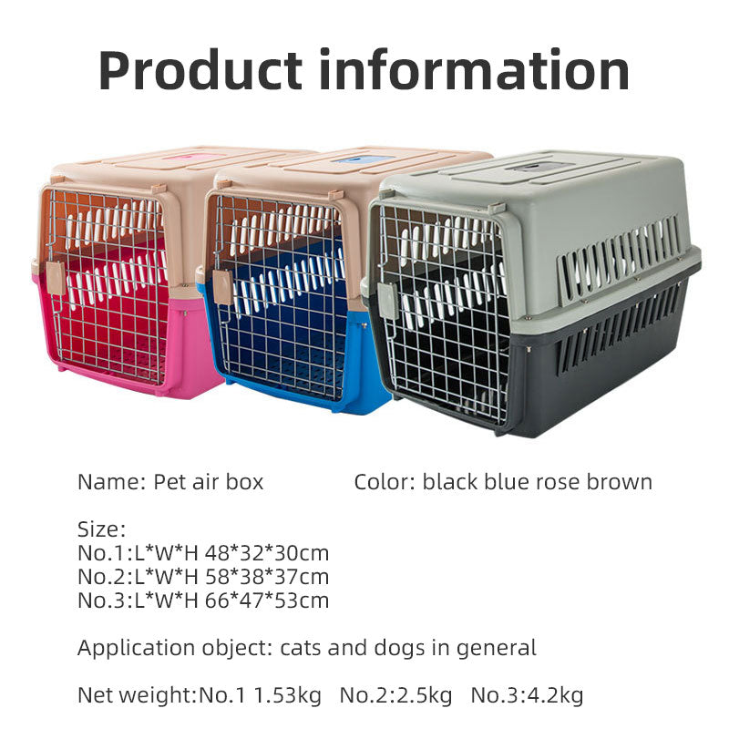 Large Dog & Cat Carrier, Secure Ventilated Car Travel