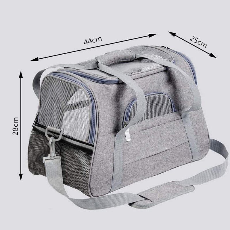 Pet Carrier Bag With Breathable Mesh Travel Windows