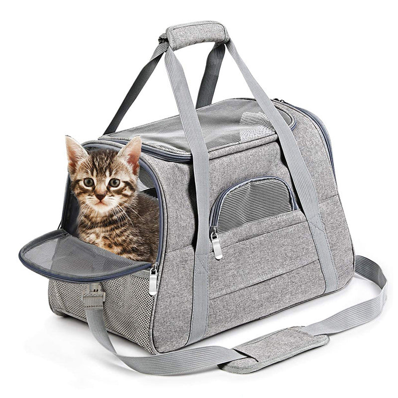 Pet Carrier Bag With Breathable Mesh Travel Windows