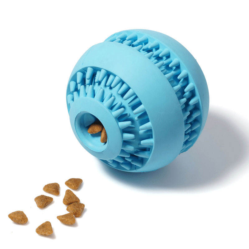 Treat-Dispensing Dog Ball With Teeth Cleaning Spikes