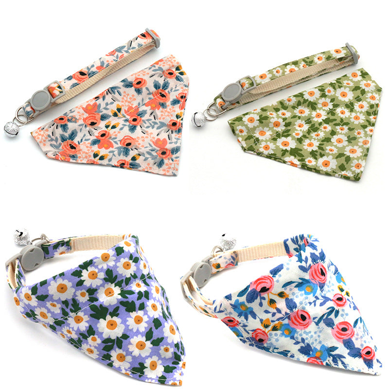 Pet Bandana Collar for Small Dogs & Cats | Floral Style