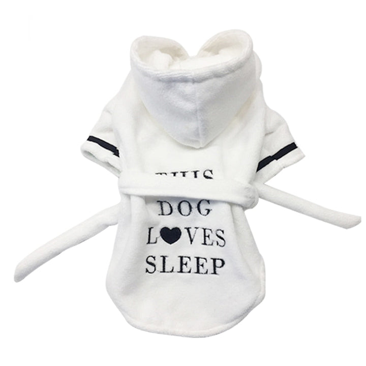 Hooded Pet Bathrobe for Small Dogs & Cats, Cozy & Dry