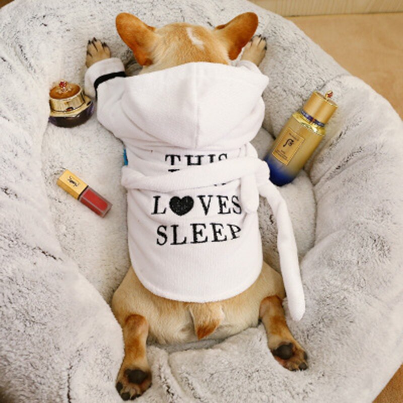 Hooded Pet Bathrobe for Small Dogs & Cats, Cozy & Dry