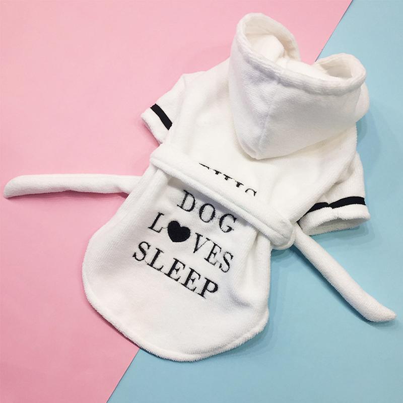 Hooded Pet Bathrobe for Small Dogs & Cats, Cozy & Dry